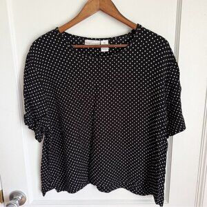 Drapers & Damon’s Black Polka Dot Top